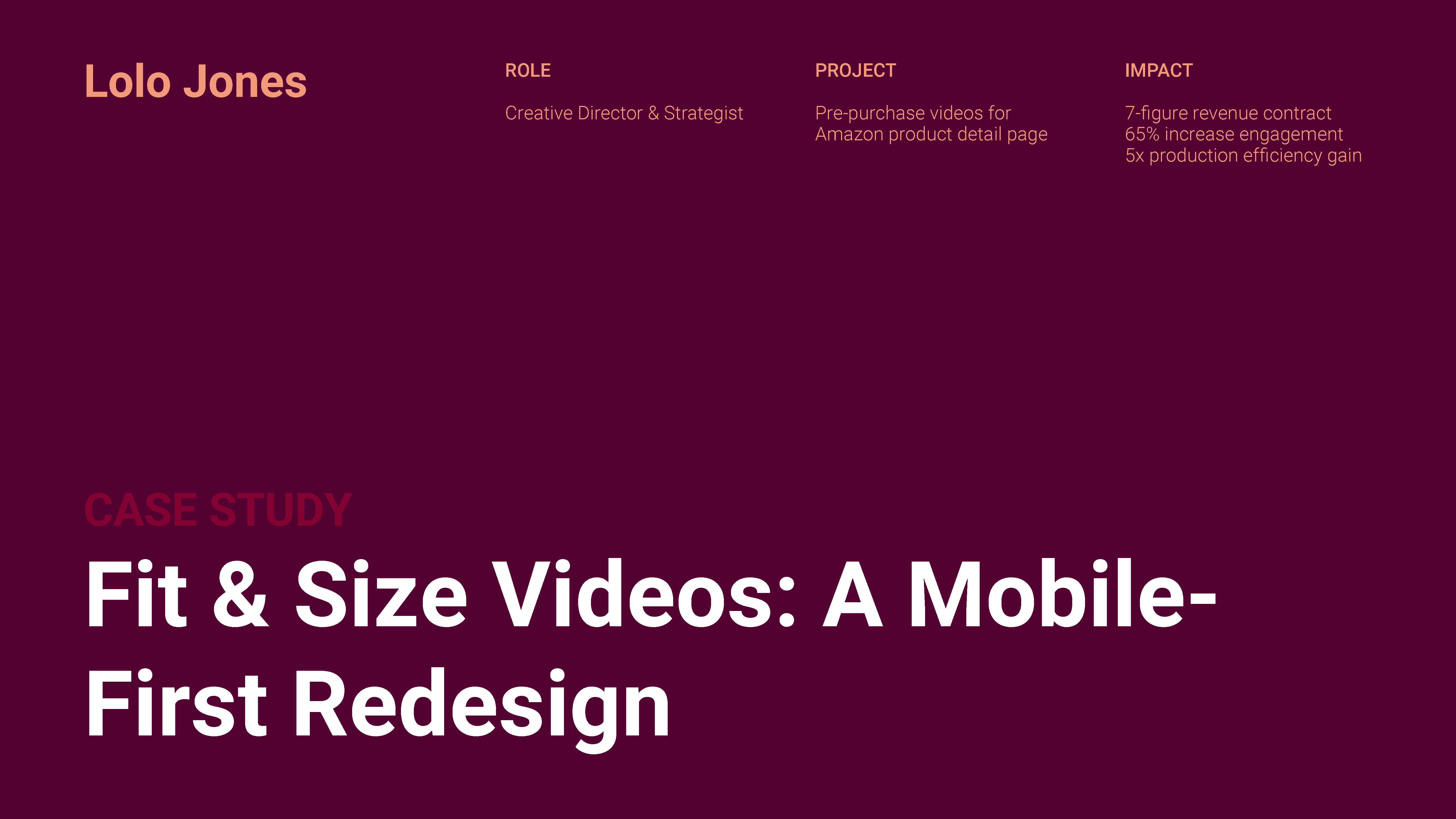 Fit & Size Videos — Overview