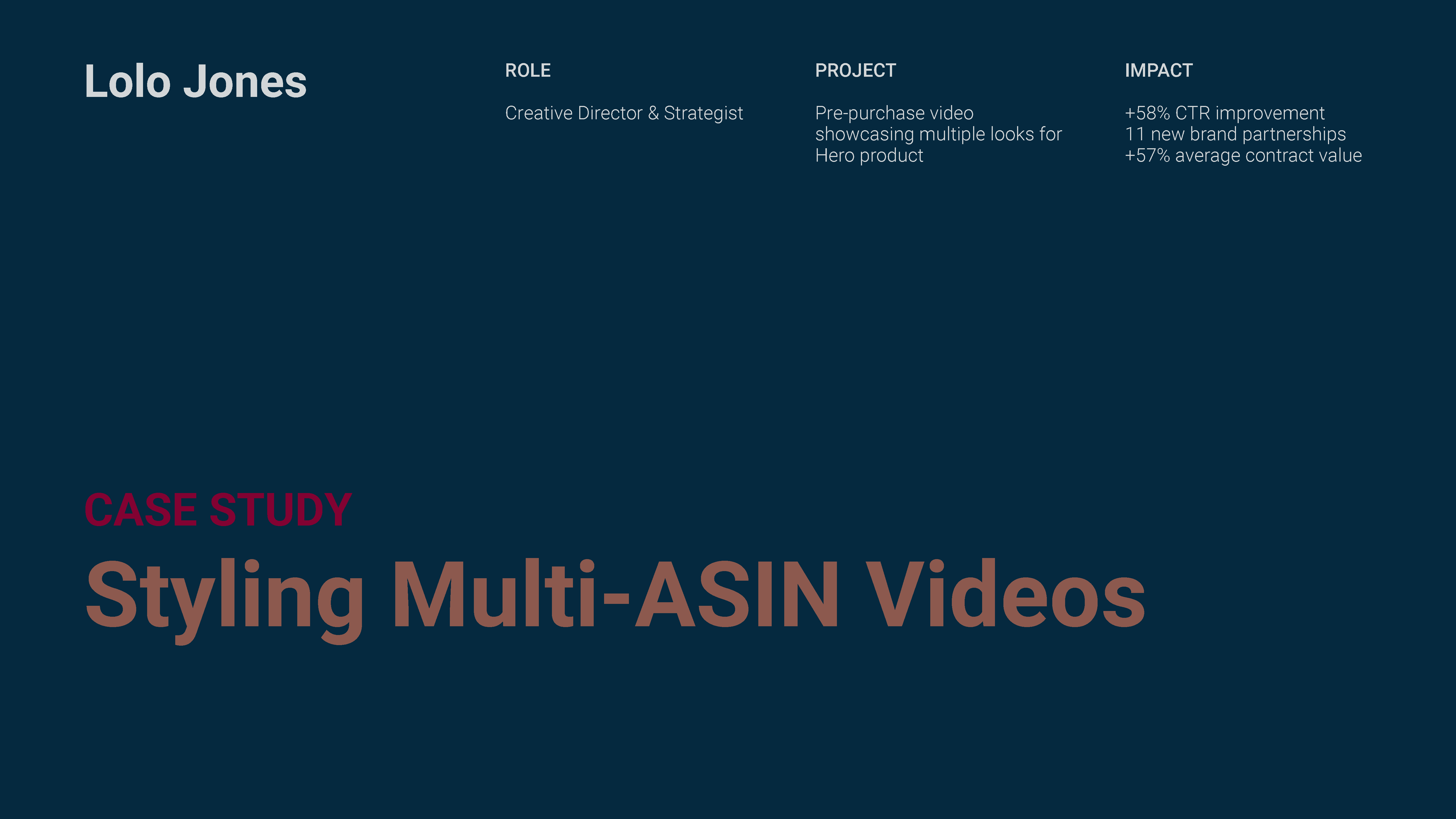 Styling Multi-ASIN — Overview
